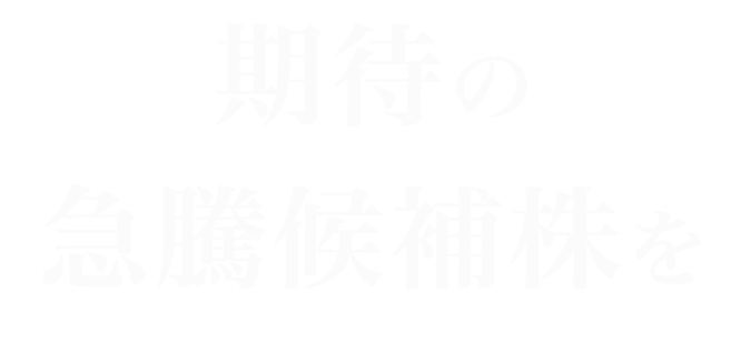 期待の急騰候補株を